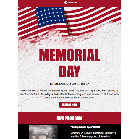 Memorial Day Gmail and Outlook Email Templates Memorial Day Gmail and Outlook Email Templates