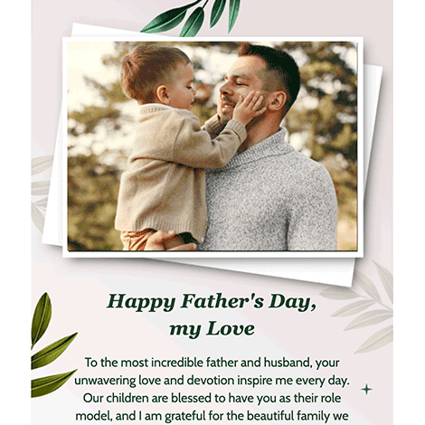 Father's Day Custom Photo eCard